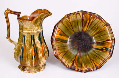 Flint Enamel Pitcher and Bowl Set: Lyman Fenton & Co. / 1849. / BENNINGTON, VT