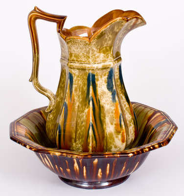 Flint Enamel Pitcher and Bowl Set: Lyman Fenton & Co. / 1849. / BENNINGTON, VT