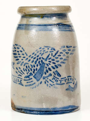 EAGLE POTTERY Stoneware Canning Jar w/ Stenciled Eagle Motif, Greensboro, PA