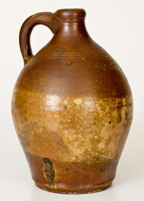 Half-Gallon BOSTON Iron-Decorated Stoneware Jug, Frederick Carpenter, early 19th century
