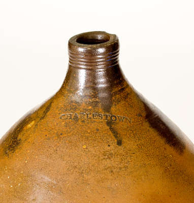 One-Gallon CHARLESTOWN (Frederick Carpenter, Boston) Iron-Decorated Stoneware Jug