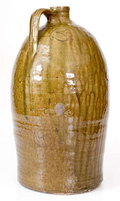 Three-Gallon Alkaline-Glazed Alabama Stoneware Jug