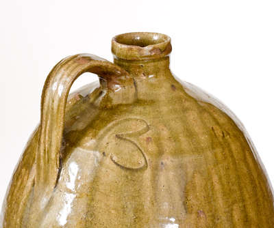 Three-Gallon Alkaline-Glazed Alabama Stoneware Jug