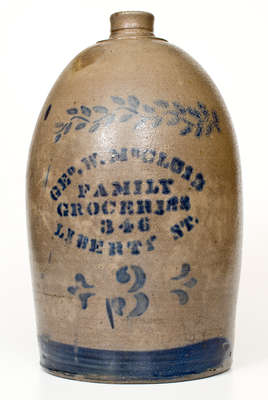 Three-Gallon Pittsburgh, PA Advertising Jug (Western PA origin)