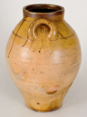 Three-Gallon BOSTON (Frederick Carpenter) Iron-Decorated Stoneware Jar
