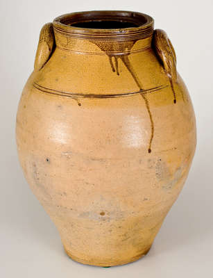 Three-Gallon BOSTON (Frederick Carpenter) Iron-Decorated Stoneware Jar