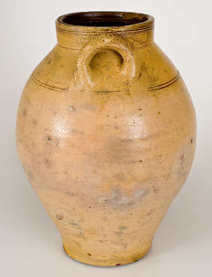 Three-Gallon BOSTON (Frederick Carpenter) Iron-Decorated Stoneware Jar