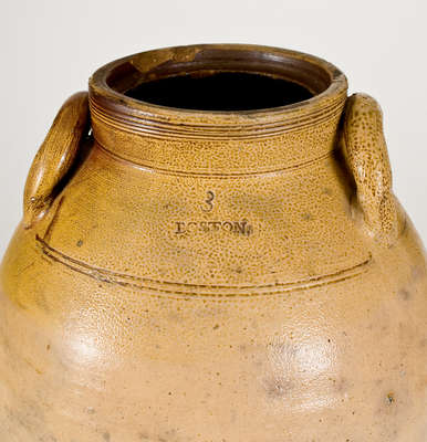 Three-Gallon BOSTON (Frederick Carpenter) Iron-Decorated Stoneware Jar