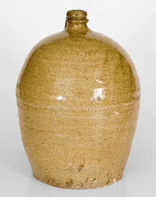 Exceedingly Rare Stoneware Jug w/ "LANDRUM" Handle Stamp, Benjamin Franklin Landrum, Edgefield District, SC