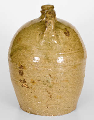 Exceedingly Rare Stoneware Jug w/ "LANDRUM" Handle Stamp, Benjamin Franklin Landrum, Edgefield District, SC