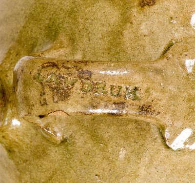 Exceedingly Rare Stoneware Jug w/ "LANDRUM" Handle Stamp, Benjamin Franklin Landrum, Edgefield District, SC