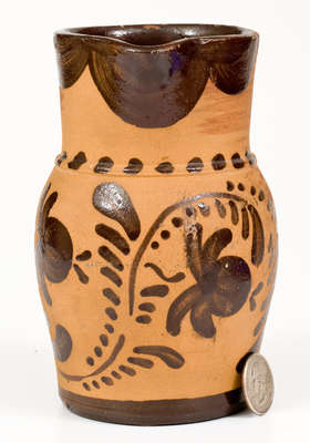 Tanware Pitcher, New Geneva or Greensboro, Pennsylvania origin, circa 1885