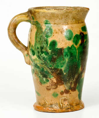 Multi-Glazed Redware Cream Pitcher, attrib. S. Bell & Sons or J. Eberly & Co., Strasburg