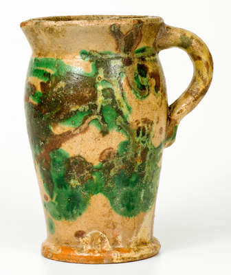 Multi-Glazed Redware Cream Pitcher, attrib. S. Bell & Sons or J. Eberly & Co., Strasburg