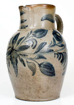 Exceptional Early-Period Shenandoah Valley Stoneware Pitcher w/ Profuse Decoration, attrib. Philip Byers, Strasburg