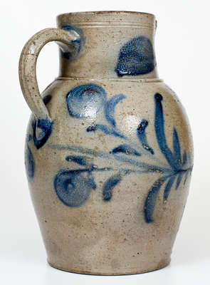 Exceptional Early-Period Shenandoah Valley Stoneware Pitcher w/ Profuse Decoration, attrib. Philip Byers, Strasburg