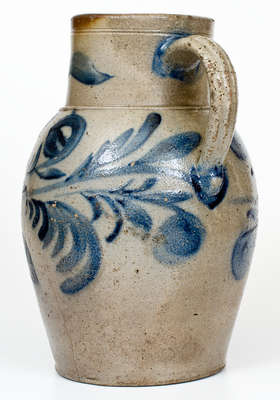 Exceptional Early-Period Shenandoah Valley Stoneware Pitcher w/ Profuse Decoration, attrib. Philip Byers, Strasburg