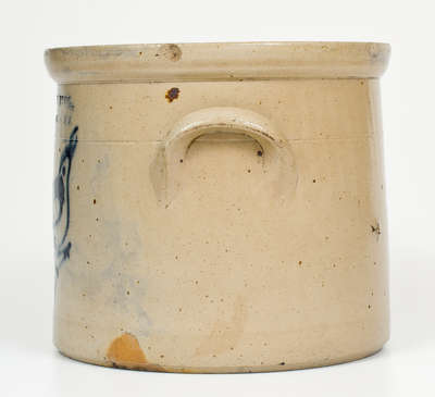 FULPER BROS. / FLEMINGTON, N.J. Stoneware Crock w/ Cobalt Bird Decoration