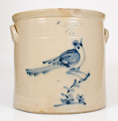 Four-Gallon SEYMOUR & BOSWORTH / HARTFORD Stoneware Bird Crock