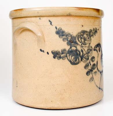 Four-Gallon SEYMOUR & BOSWORTH / HARTFORD, CONN Stoneware Bird Crock