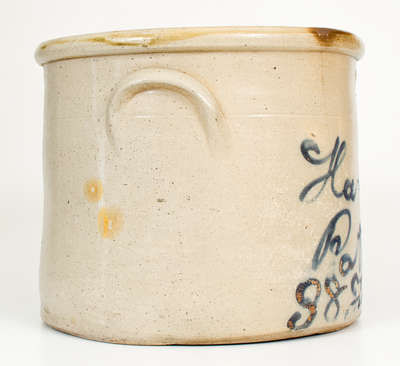 Very Rare "Hartford / Pottery / 88 Front St" Stoneware Crock, attrib. Seymour & Bosworth