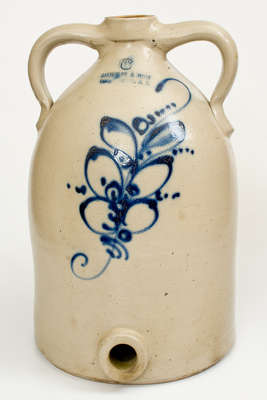 Six-Gallon SATTERLEE & MORY / FORT EDWARD, N.Y. Stoneware Jug-Form Cooler