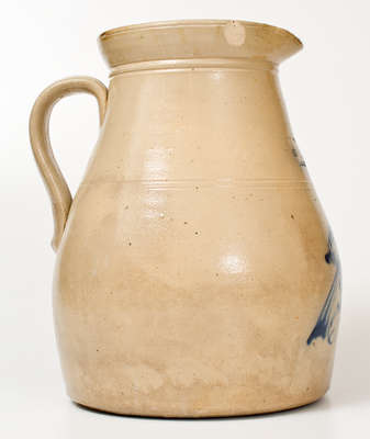 Extremely Rare NEW YORK STONEWARE CO / FORT EDWARD, N.Y. Three-Gallon Bird Pitcher