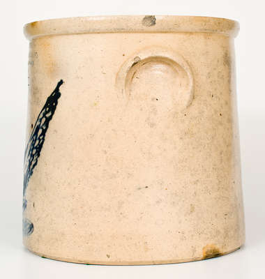 Rare NEW YORK STONEWARE CO. / FORT EDWARD N.Y. Stoneware Crock w/ Pecking Chicken