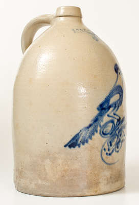 Four-Gallon E & L P NORTON / BENNINGTON VT Stoneware Bird Jug