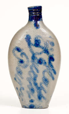 Extremely Rare and Important David Parr / Baltimore, MD Stoneware Flask, 1823