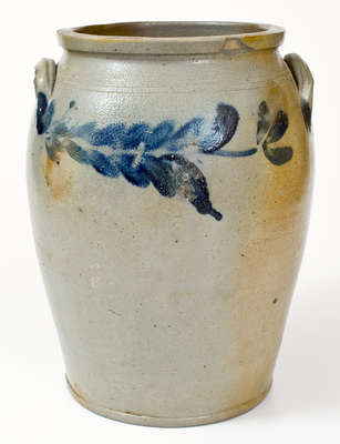 Extremely Rare Baltimore Stoneware Jar w/ Elaborate Horse and Rider Decoration