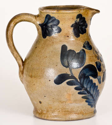 Outstanding Small-Sized Philadelphia Stoneware Presentation Pitcher for Potter 