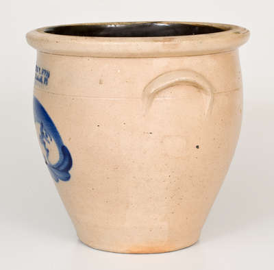 Very Fine EVAN R. JONES / PITTSTON, PA Stoneware Jar w/ Man-in-the-Moon Design