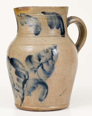 Small-Sized Philadelphia Stoneware Pitcher attrib. Remmey Family, circa 1865