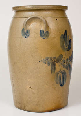 5 Gal. Western Pennsylvania Stoneware Jar with Floral Decoration