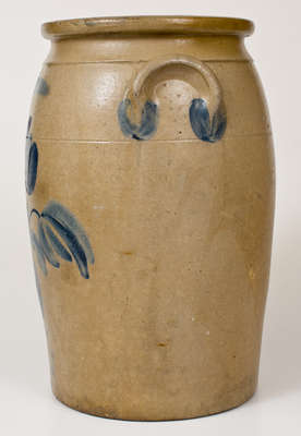 5 Gal. Western Pennsylvania Stoneware Jar with Floral Decoration
