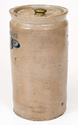 Very Rare C. CROLIUS Stoneware PEACHES Jar, New York City