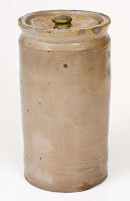 Very Rare C. CROLIUS Stoneware PEACHES Jar, New York City