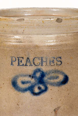 Very Rare C. CROLIUS Stoneware PEACHES Jar, New York City