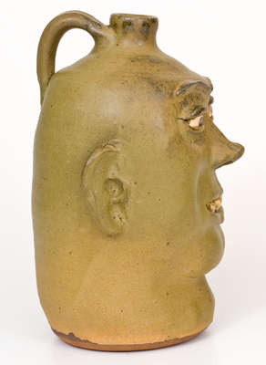 Lanier Meaders Face Jug with Rock Teeth, Cleveland, GA, 1975