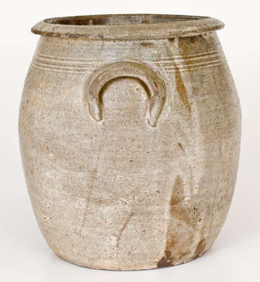Two-Gallon Salt-Glazed Stoneware Jar, Southwest VA or NC origin, mid 19th century