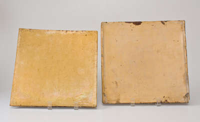 Two Yellowware Washboards, American, late 19th or early 20th century