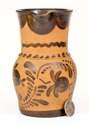 Tanware Pitcher, New Geneva or Greensboro, PA origin, circa 1885