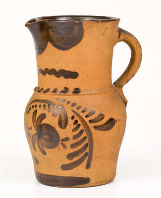 Tanware Pitcher, New Geneva or Greensboro, PA origin, circa 1885