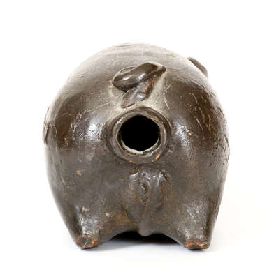 Glazed Stoneware Pig Bottle, Embossed "Prohibition," Midwestern origin