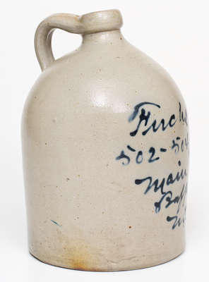 Buffalo, NY Stoneware Advertising Jug by C.W. BRAUN / BUFFALO, N.Y.