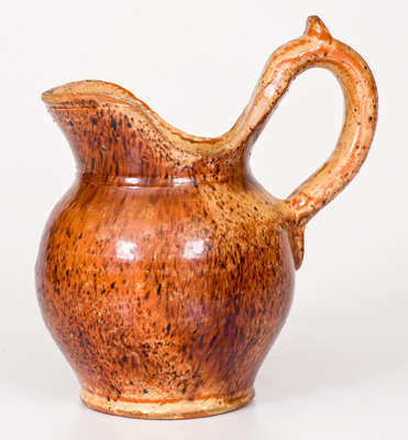 Very Rare att. Adam Kern, Winchester, VA or Thurmont, MD (Shenandoah Valley) Redware Pitcher