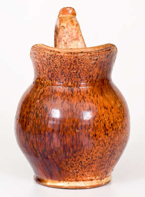 Very Rare att. Adam Kern, Winchester, VA or Thurmont, MD (Shenandoah Valley) Redware Pitcher
