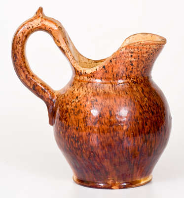 Very Rare att. Adam Kern, Winchester, VA or Thurmont, MD (Shenandoah Valley) Redware Pitcher