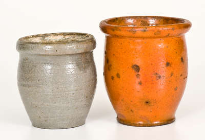 Two Pottery Miniatures, Shenandoah Valley of Virginia, mid 19th century